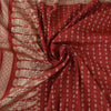 Sanskriti Vintage Red Sarees Pure Silk Brocade/Banarasi Woven Sari Craft Fabric