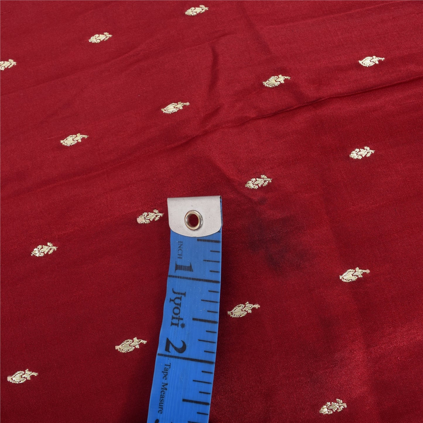 Sanskriti Vintage Red Sarees Pure Satin Silk Woven Banarasi Brocade Fabric Sari
