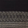 Sanskriti Vintage Black Indian Sarees Pure Silk Banarasi Woven Brocade Craft Sari