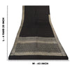 Sanskriti Vintage Black Indian Sarees Pure Silk Banarasi Woven Brocade Craft Sari