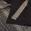 Sanskriti Vintage Black Indian Sarees Pure Silk Banarasi Woven Brocade Craft Sari