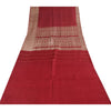 Sanskriti Vintage Red Sarees Pure Silk Brocade/Banarasi Woven Sari Craft Sustainable Fabric