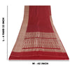 Sanskriti Vintage Red Sarees Pure Silk Brocade/Banarasi Woven Sari Craft Sustainable Fabric