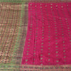 Sanskriti Vintage Pink Sarees Pure Satin Silk Brocade/Banarasi Woven Sari Sustainable Fabric