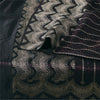 Sanskriti Vintage Black Wine Shimmer Pure Satin Silk Brocade Saree Material fabric for Craft 5.4Yards
