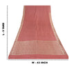 Sanskriti Vintage Pink Sarees 100% Pure Satin Silk Brocade Banarasi Zari HandWoven Sari 5yd
