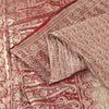 Sanskriti Vintage Red Sarees Pure Silk Brocade/Banarasi Woven Sari Craft Fabric