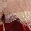 Sanskriti Vintage Red Sarees Pure Silk Brocade/Banarasi Woven Sari Craft Fabric