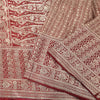 Sanskriti Vintage Red Sarees Pure Silk Brocade/Banarasi Woven Sari Craft Fabric