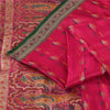 Sanskriti Vintage Pink Sarees Pure Silk Zari Brocade/Banarasi Woven Sari Fabric