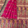 Sanskriti Vintage Pink Sarees Pure Silk Zari Brocade/Banarasi Woven Sari Fabric