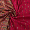 Sanskriti Vintage Pink Sarees Pure Silk Zari Brocade/Banarasi Woven Sari Fabric