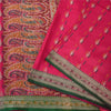 Sanskriti Vintage Pink Sarees Pure Silk Zari Brocade/Banarasi Woven Sari Fabric