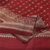 Sanskriti Vintage Red Saree Pure Silk Woven Brocade/Banarasi Craft Fabric Sari