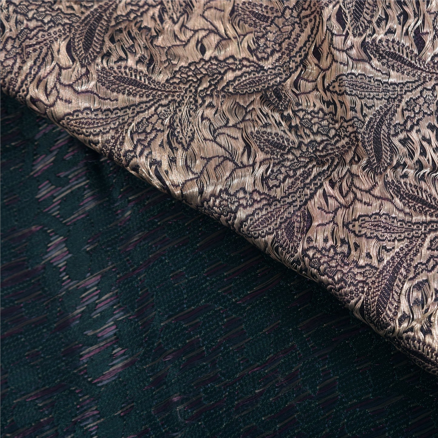 Sanskriti Vintage Dark Gray Sarees Pure Satin Silk Brocade/Banarasi Sari Fabric