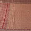 Sanskriti Vintage Peach Sarees Pure Silk Brocade/Banarasi Woven Sari 5yd Fabric