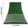Sanskriti Vintage Green Sarees Pure Silk Woven Brocade Banarasi Sari 5+yd Sustainable Fabric