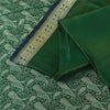 Sanskriti Vintage Green Sarees Pure Silk Woven Brocade Banarasi Sari 5+yd Sustainable Fabric