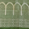Sanskriti Vintage Green Sarees Pure Satin Silk Brocade Woven Sari Craft Sustainable Fabric