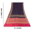 Sanskriti Vintage Blue Sarees Pure Satin Silk Woven Brocade Sari Craft Sustainable Fabric