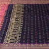 Sanskriti Vintage Blue Sarees Pure Satin Silk Woven Brocade Sari Craft Sustainable Fabric