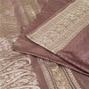 Sanskriti Vintage Sarees Banarasi Brocade Zari Woven Pure Satin Sari 5+yd Fabric