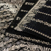 Sanskriti Vintage Sarees Black Banarasi Brocade ZariWoven Pure Satin Sari Fabric