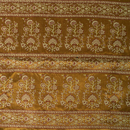 Sanskriti Vintage Mustard Pure Silk Saree Woven Motifs 5Yd Soft Sari