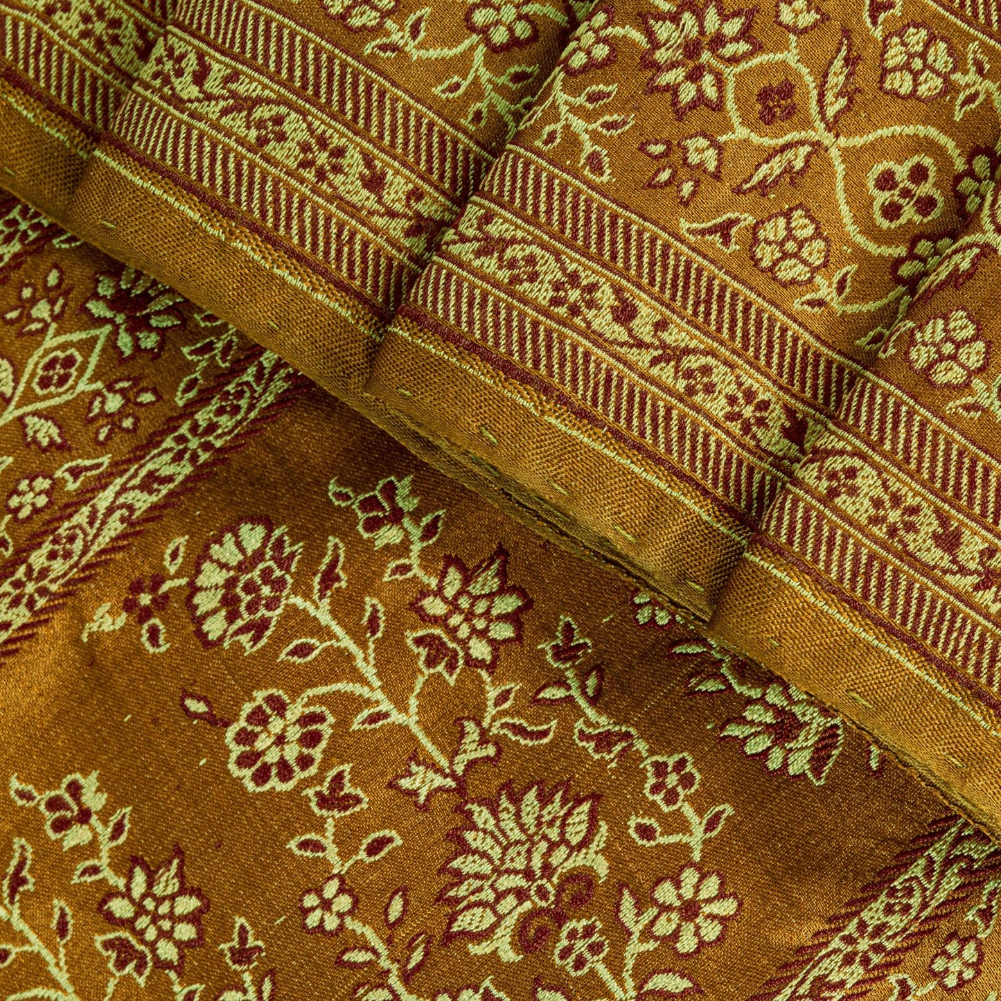 Sanskriti Vintage Mustard Pure Silk Saree Woven Motifs 5Yd Soft Sari