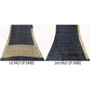 Sanskriti Vintage Black Pure Satin Sarees Banarasi Brocade Zari Woven 5 YD Sari