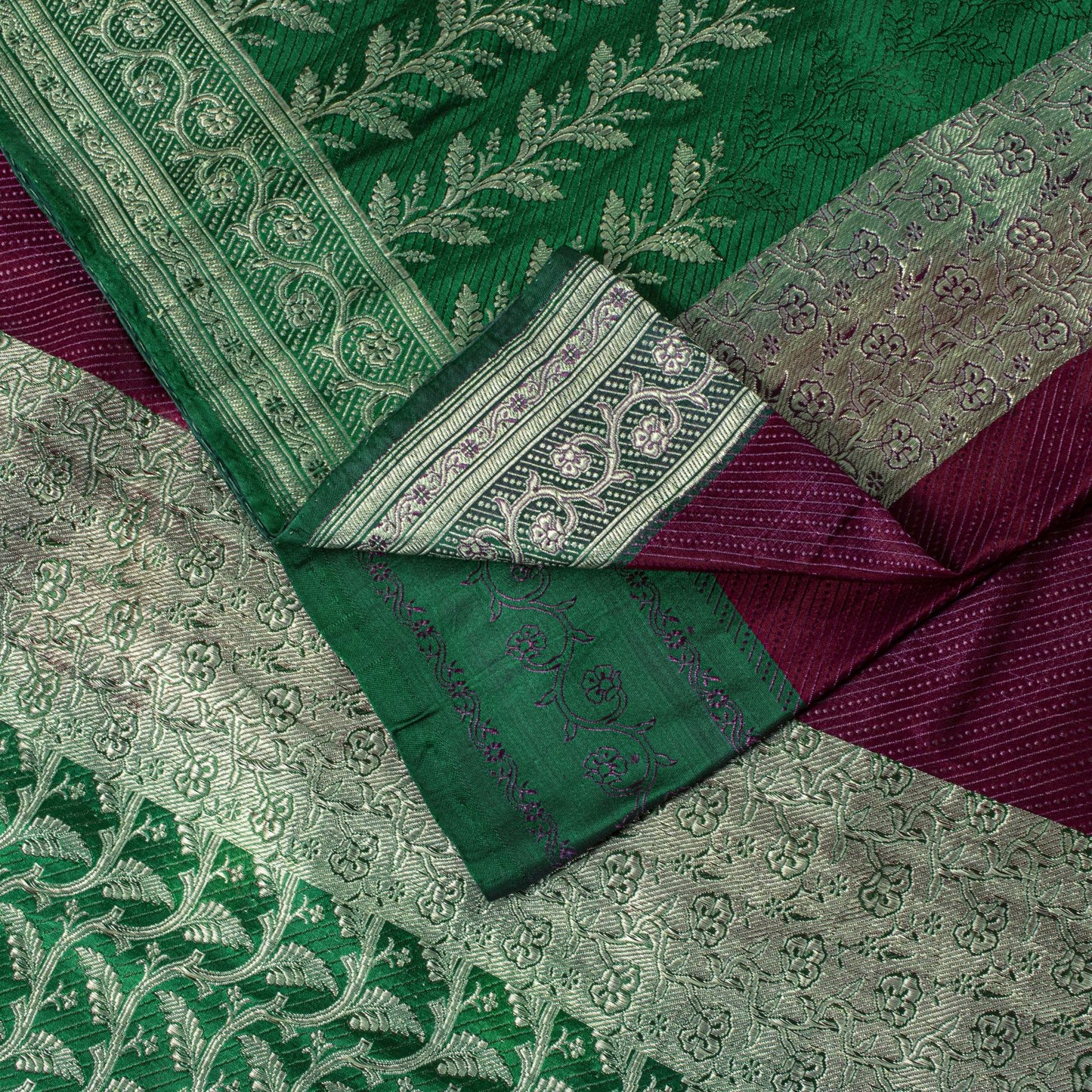 Sanskriti Vintage Red Pure Satin Saree Banarasi Brocade Zari HandWoven 5+YD Sari