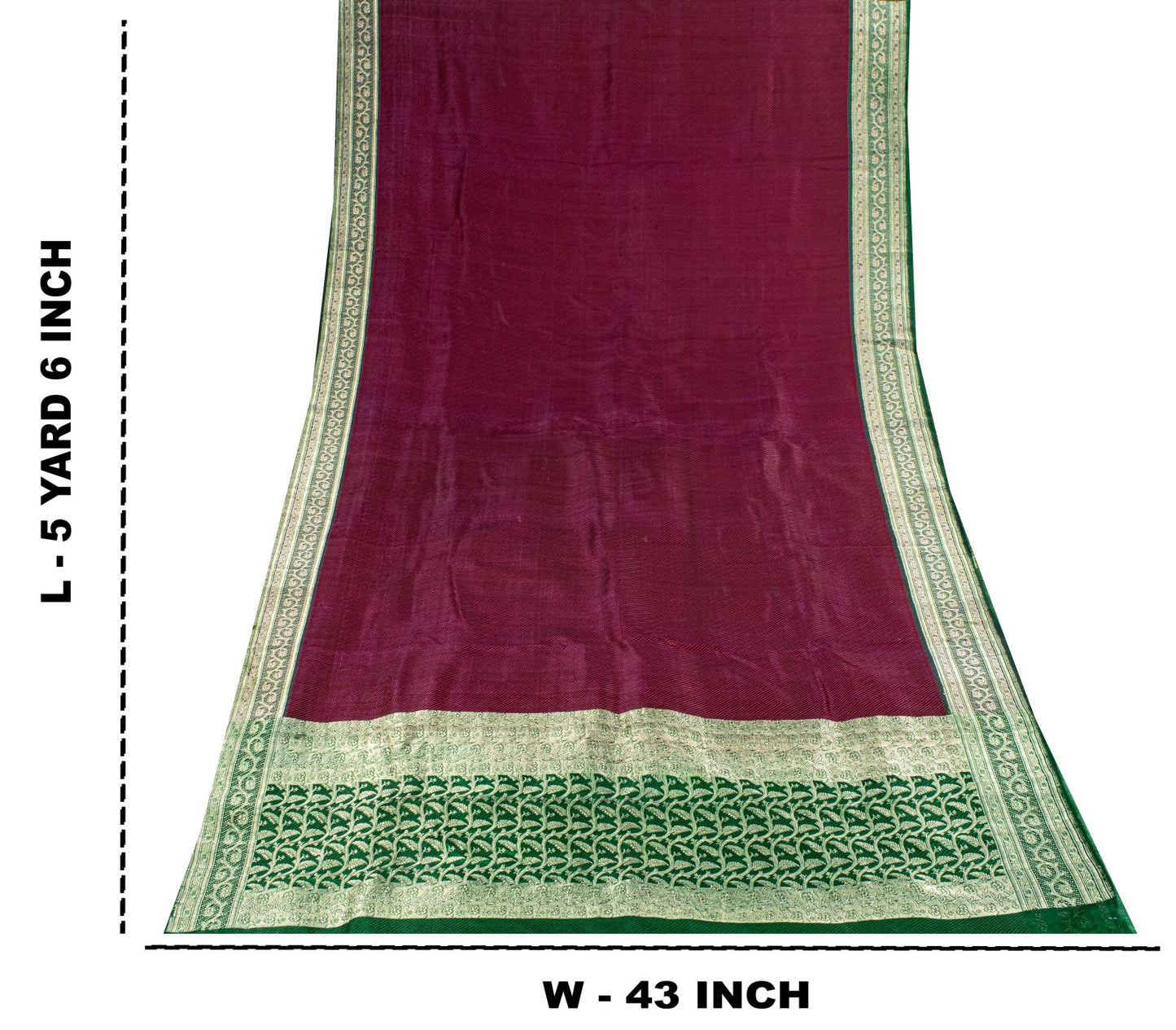 Sanskriti Vintage Red Pure Satin Saree Banarasi Brocade Zari HandWoven 5+YD Sari