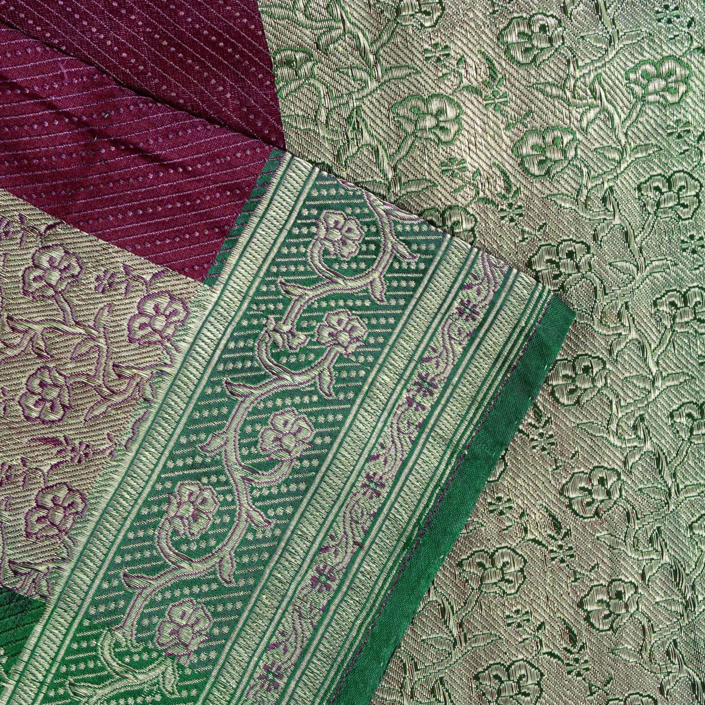 Sanskriti Vintage Red Pure Satin Saree Banarasi Brocade Zari HandWoven 5+YD Sari