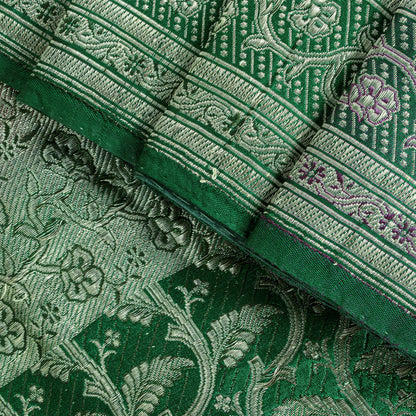 Sanskriti Vintage Red Pure Satin Saree Banarasi Brocade Zari HandWoven 5+YD Sari