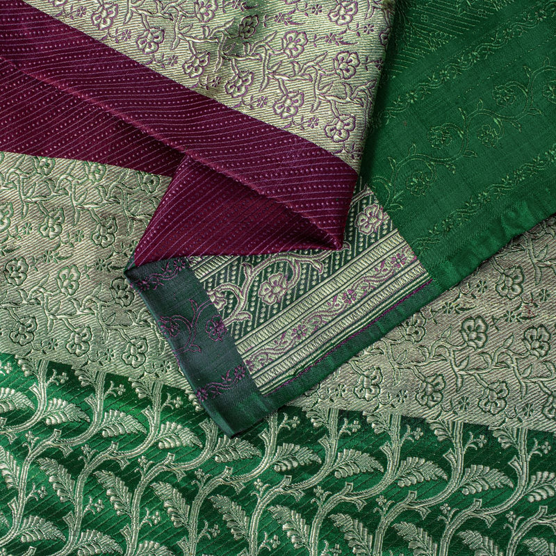 Sanskriti Vintage Red Pure Satin Saree Banarasi Brocade Zari HandWoven 5+YD Sari