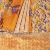 Sanskriti Vintage Sarees Ivory Brocade Zari & Ikat Woven Pure Silk Sari Fabric