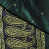 Sanskriti Vintage Saree Green Pure Satin Banarasi Brocade Zari Hand-Woven Sari