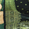 Sanskriti Vintage Saree Green Pure Satin Banarasi Brocade Zari Hand-Woven Sari