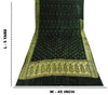 Sanskriti Vintage Saree Green Pure Satin Banarasi Brocade Zari Hand-Woven Sari