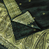 Sanskriti Vintage Saree Green Pure Satin Banarasi Brocade Zari Hand-Woven Sari