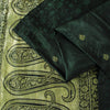 Sanskriti Vintage Saree Green Pure Satin Banarasi Brocade Zari Hand-Woven Sari