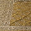 Sanskriti Vintage Sarees Banarasi Brocade Zari Woven Bead Blend Silk Sari Fabric