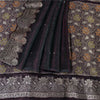 Sanskriti Vintage Sarees Wine Banarasi Brocade Zari Woven Pure Silk Sari Fabric