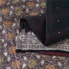 Sanskriti Vintage Sarees Wine Banarasi Brocade Zari Woven Pure Silk Sari Fabric
