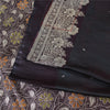 Sanskriti Vintage Sarees Wine Banarasi Brocade Zari Woven Pure Silk Sari Fabric