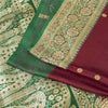 Sanskriti Vintage Red Sarees Pure Silk Zari Woven Brocade Banarasi 5+YD Sari