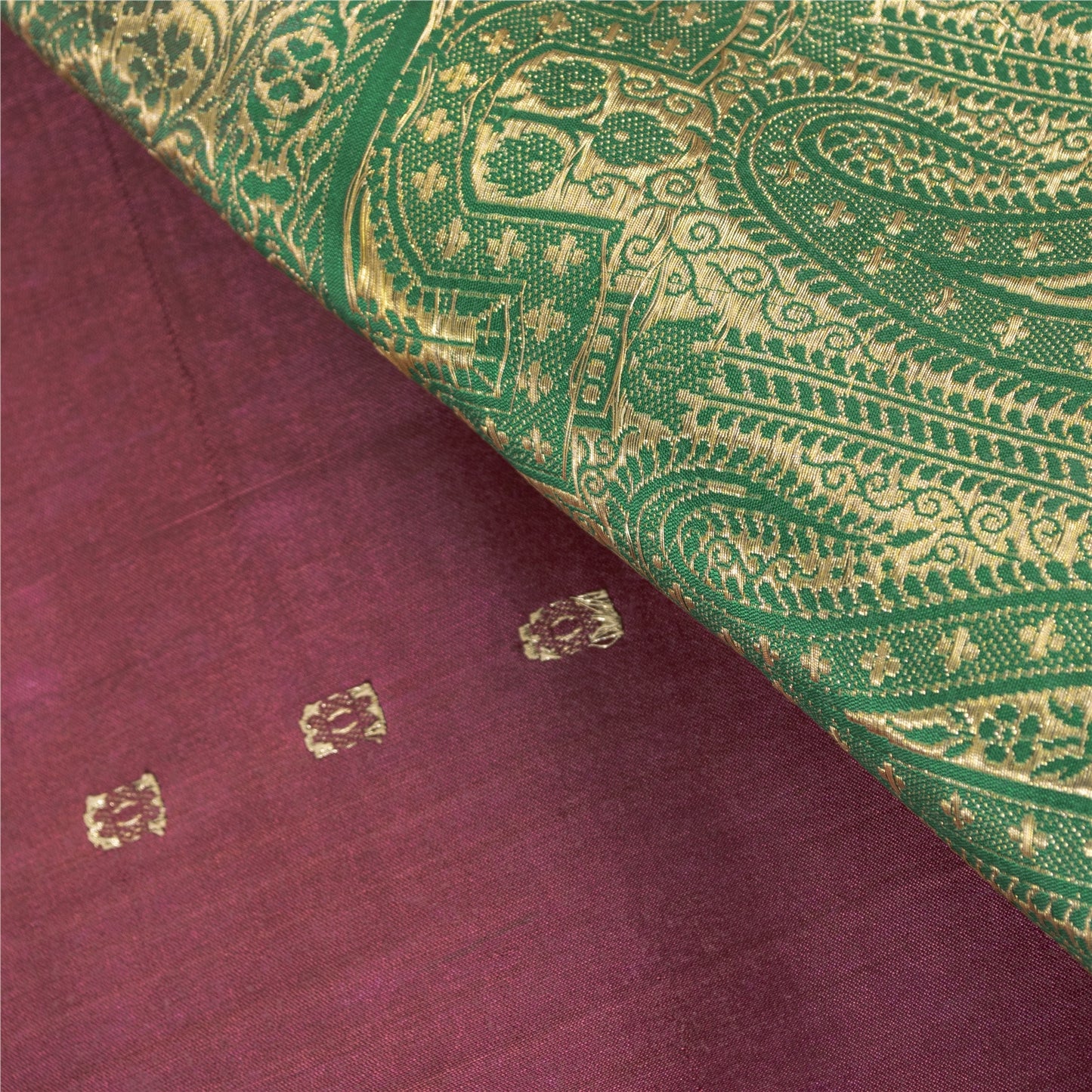 Sanskriti Vintage Red Sarees Pure Silk Zari Woven Brocade Banarasi 5+YD Sari