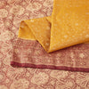 Sanskriti Vintage Yellow Sarees Pure Silk Woven IndianBrocade Banarasi 6+YD Sari