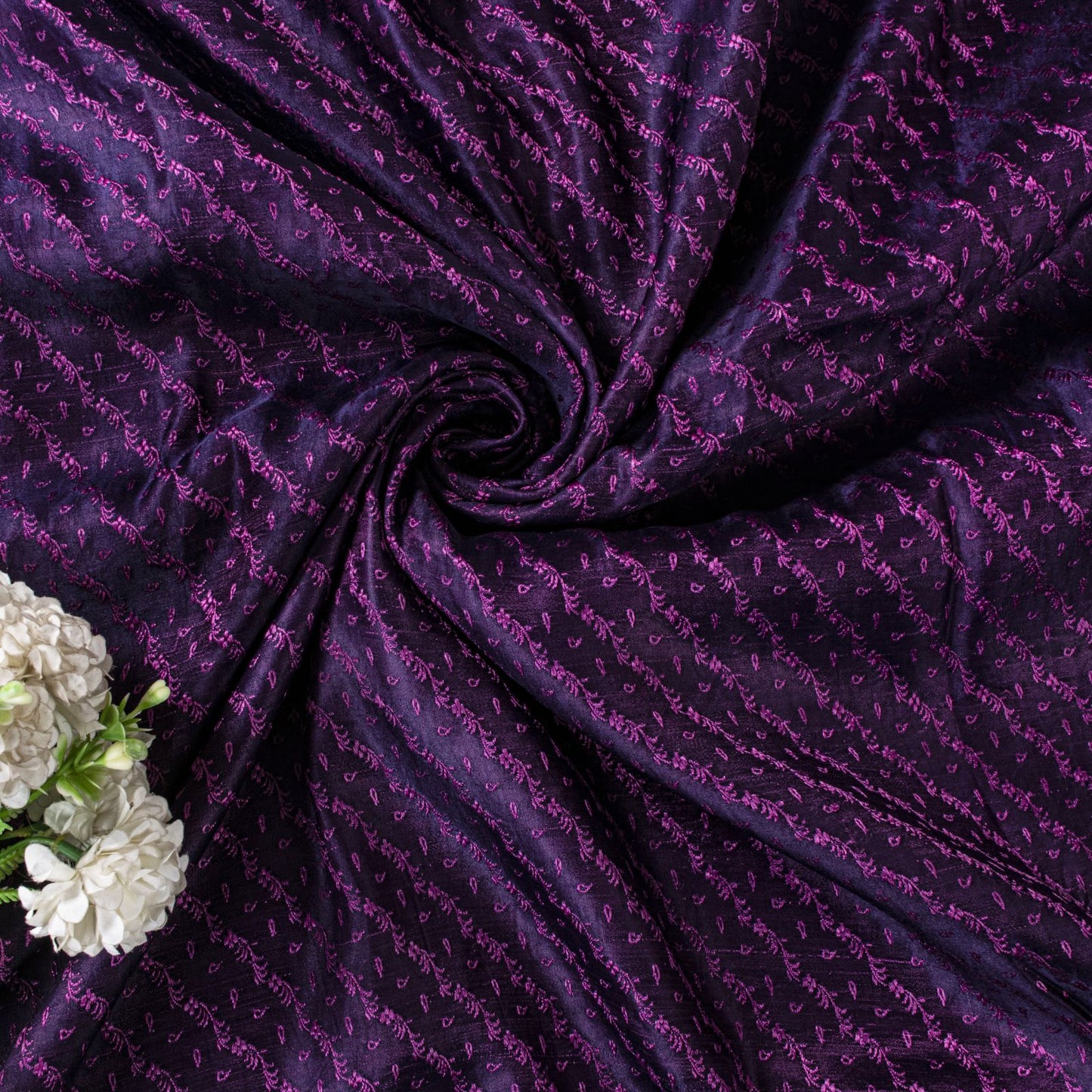 Sanskriti Vintage Purple Pure Satin Saree Banarasi Brocade Zari Hand-Woven Sari