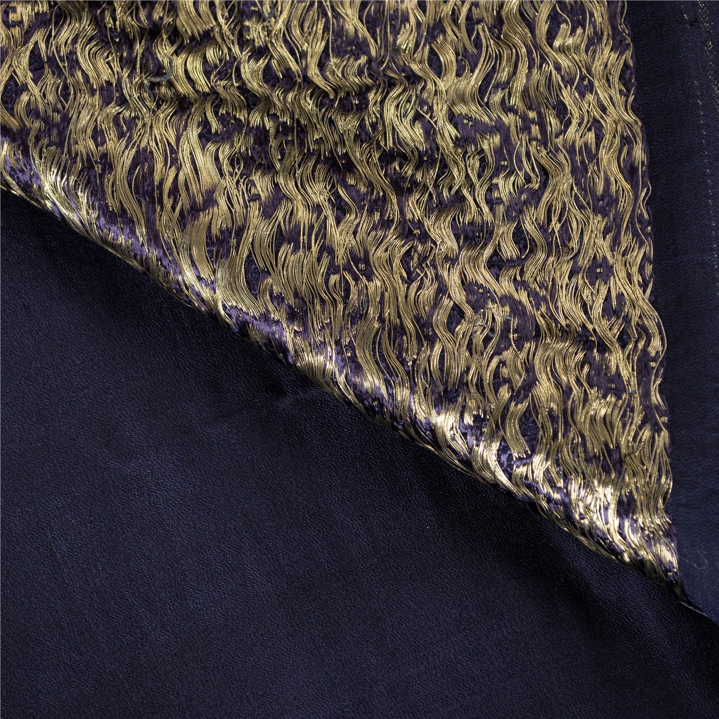 Sanskriti Vintage Sarees Black Banarasi Brocade Zari Woven Pure Silk Sari Fabric